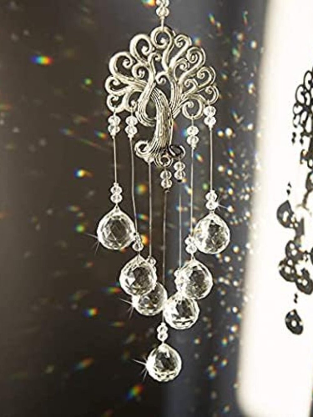Tree of Life Crystal Prism Suncatcher Rainbow Maker Garden Decor